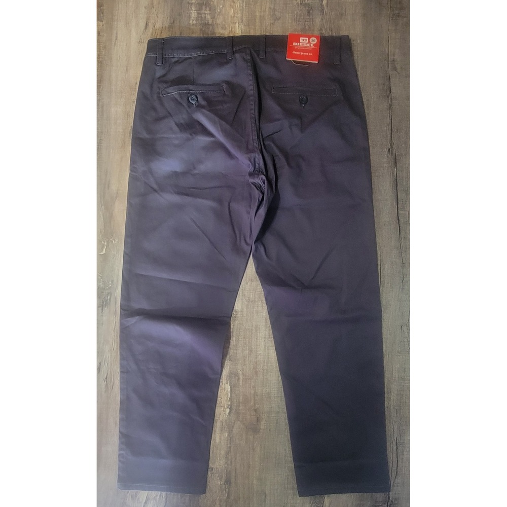 Diesel Mens Chino Pants Charcoal Grey Tailored Fit Trousers W36 L34 NWT